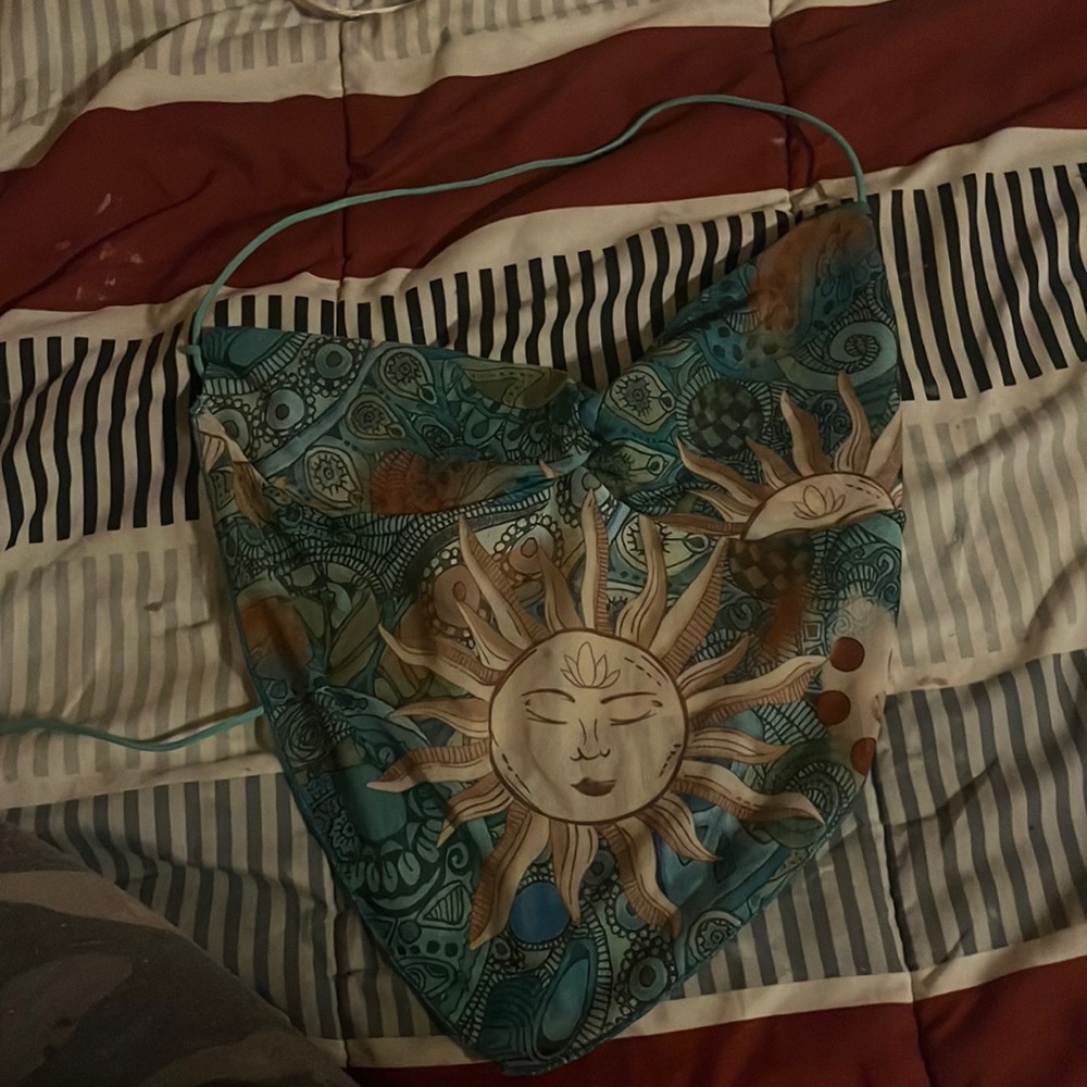 Blue sun halter top